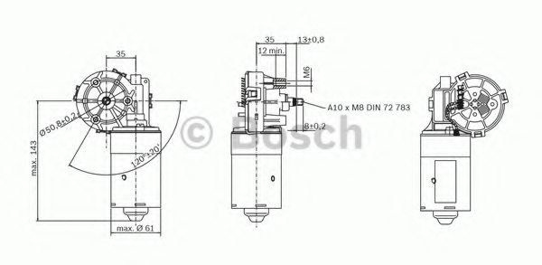 BOSCH F 006 B20 064 Wiper Motor